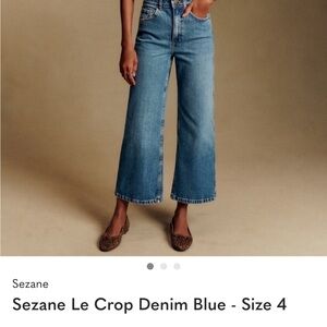 Sezane Le Crop Denim